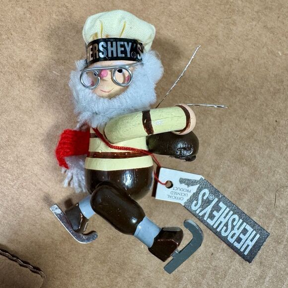 Kurt Adler Hershey's Chocolate Christmas Ornaments 90s Set Of 3 Wooden - Picture 6 of 16